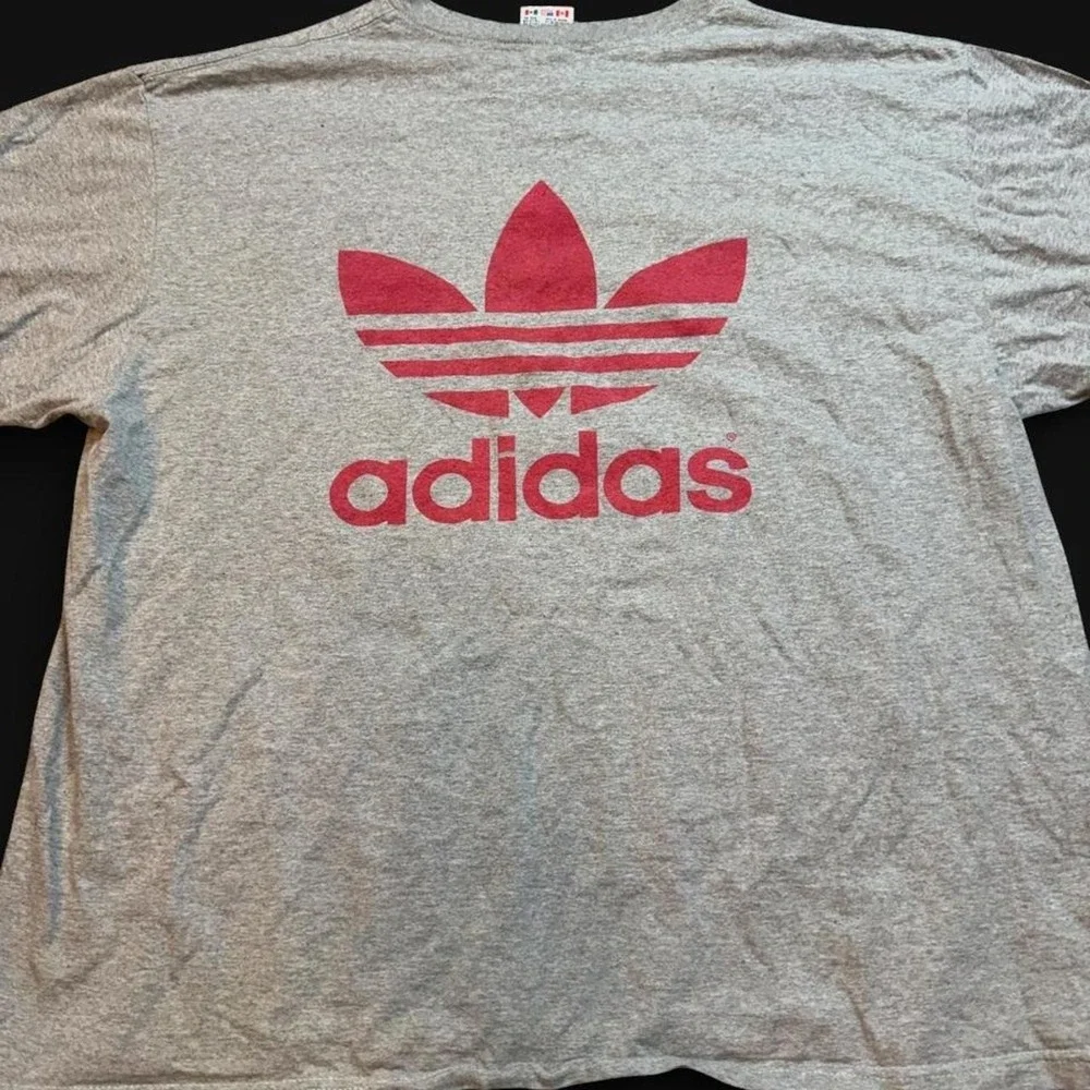Vintage Adidas 90s trefoil double sided sportswear tshirt size XL